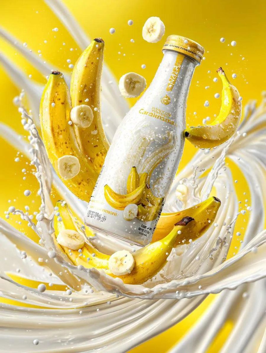 Banana Milk Commercial Ad — Nano Banana Pro image prompt example