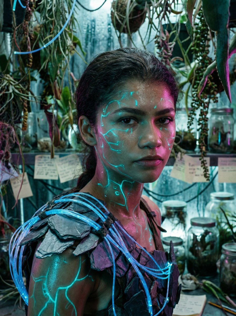 Bioluminescent Archivist Sci Fi Portrait Prompt — Nano Banana Pro image prompt example
