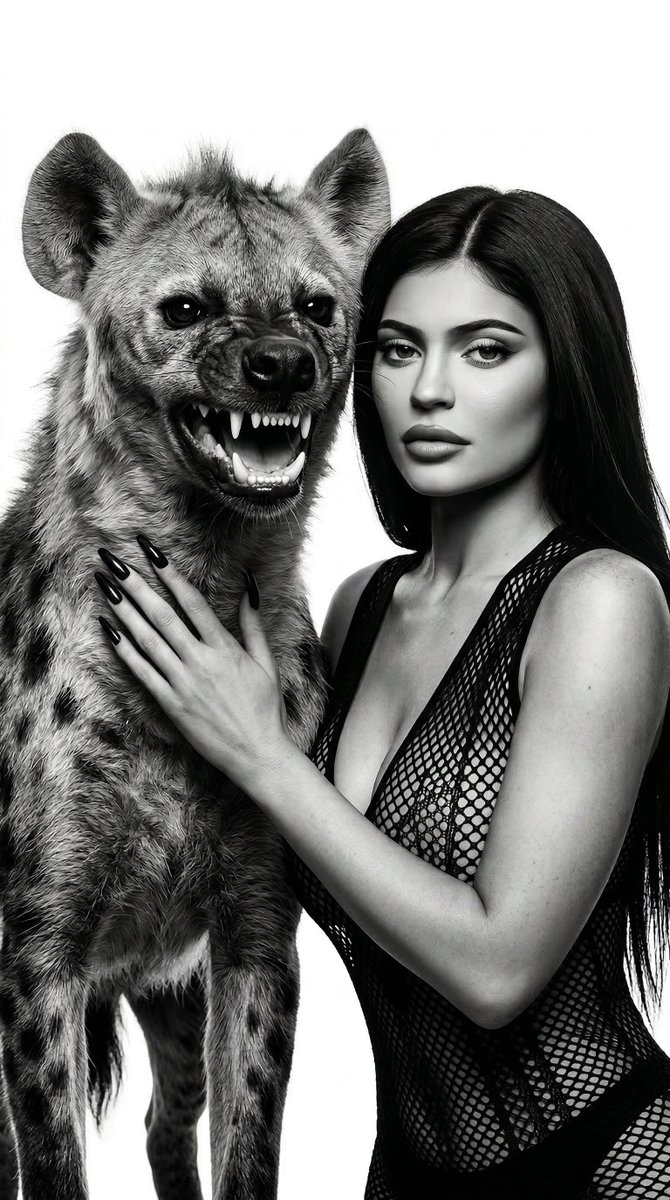Black And White Panther And Woman Editorial Portrait — Nano Banana Pro image prompt example