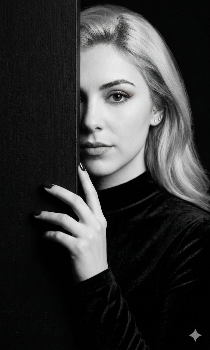 Black And White Studio Portrait With Identity Preservation — Nano Banana Pro image prompt example