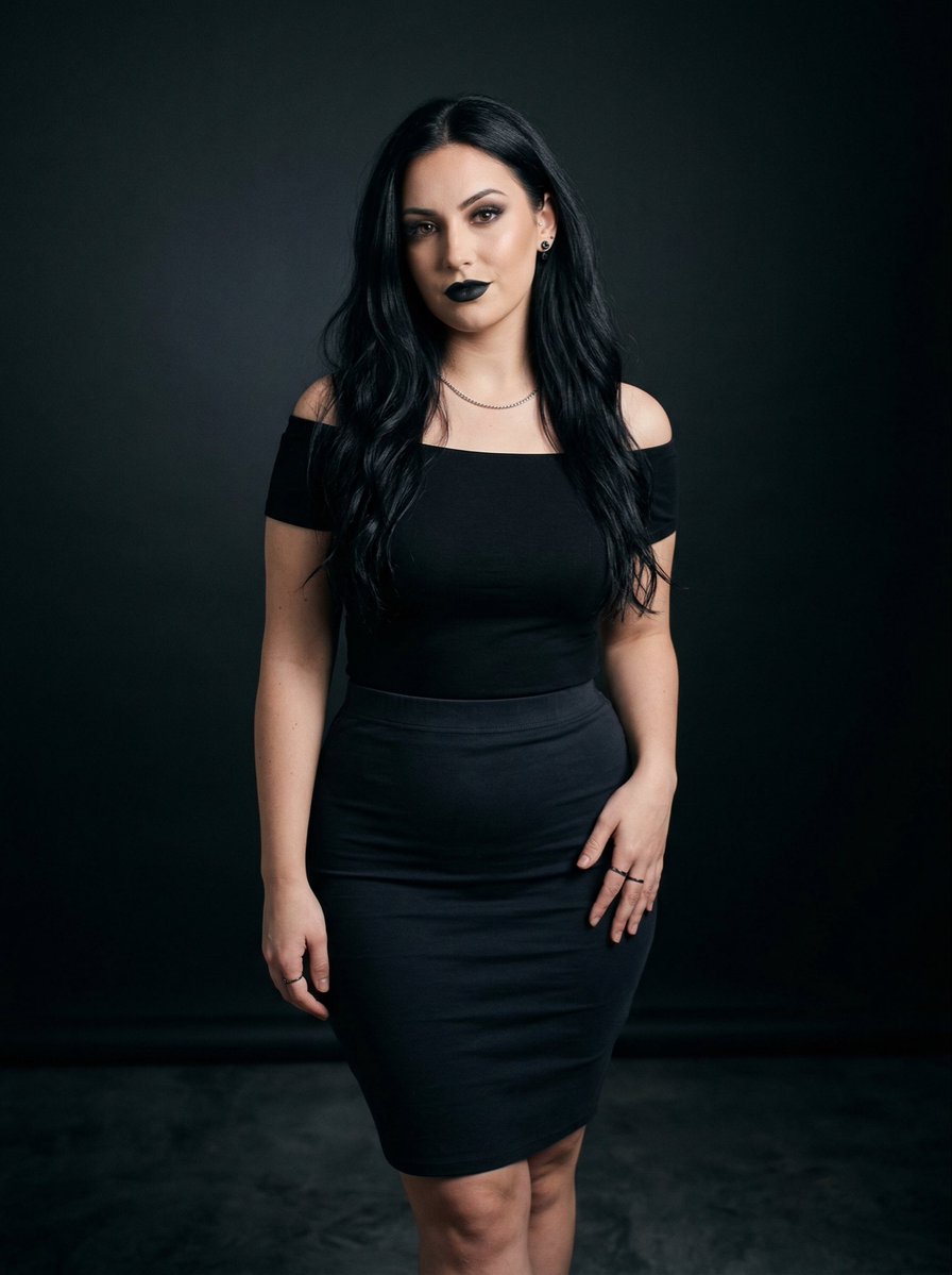 Black On Black Sultry Portrait — Nano Banana Pro image prompt example
