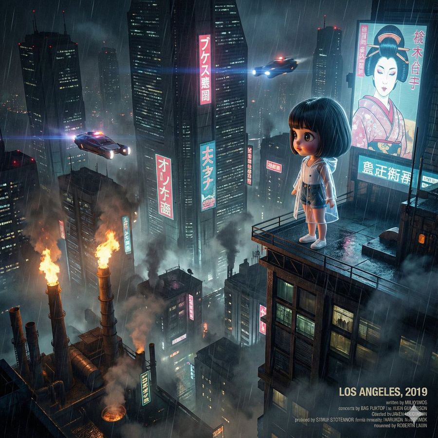 Blade Runner Opening Style Image — Nano Banana Pro image prompt example