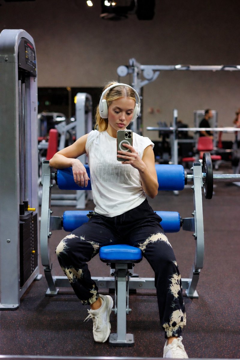 Blue Seat Gym Mirror Selfie Portrait — generated with Nano Banana Pro