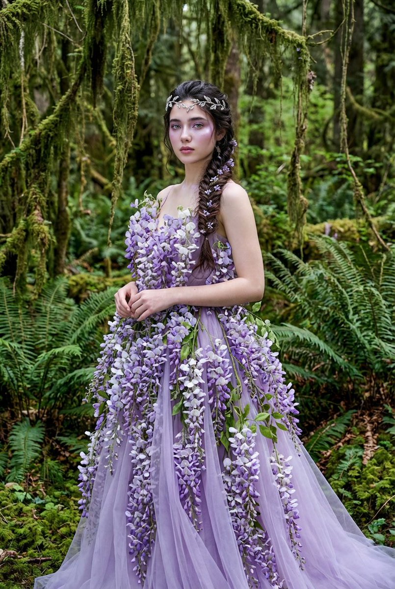 Botanical Couture Fashion Portrait — Nano Banana Pro image prompt example