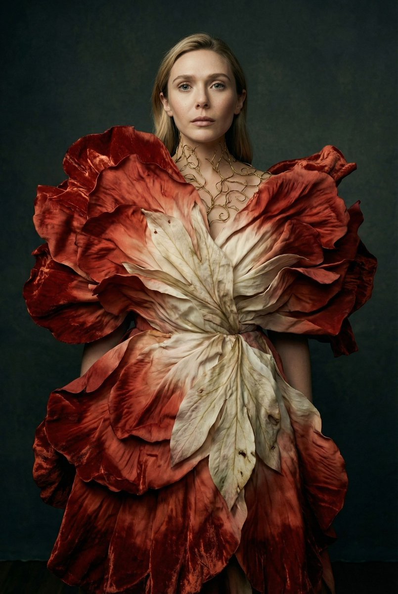 Botanical Metamorphosis Fashion Editorial Portrait Prompt — Nano Banana Pro image prompt example