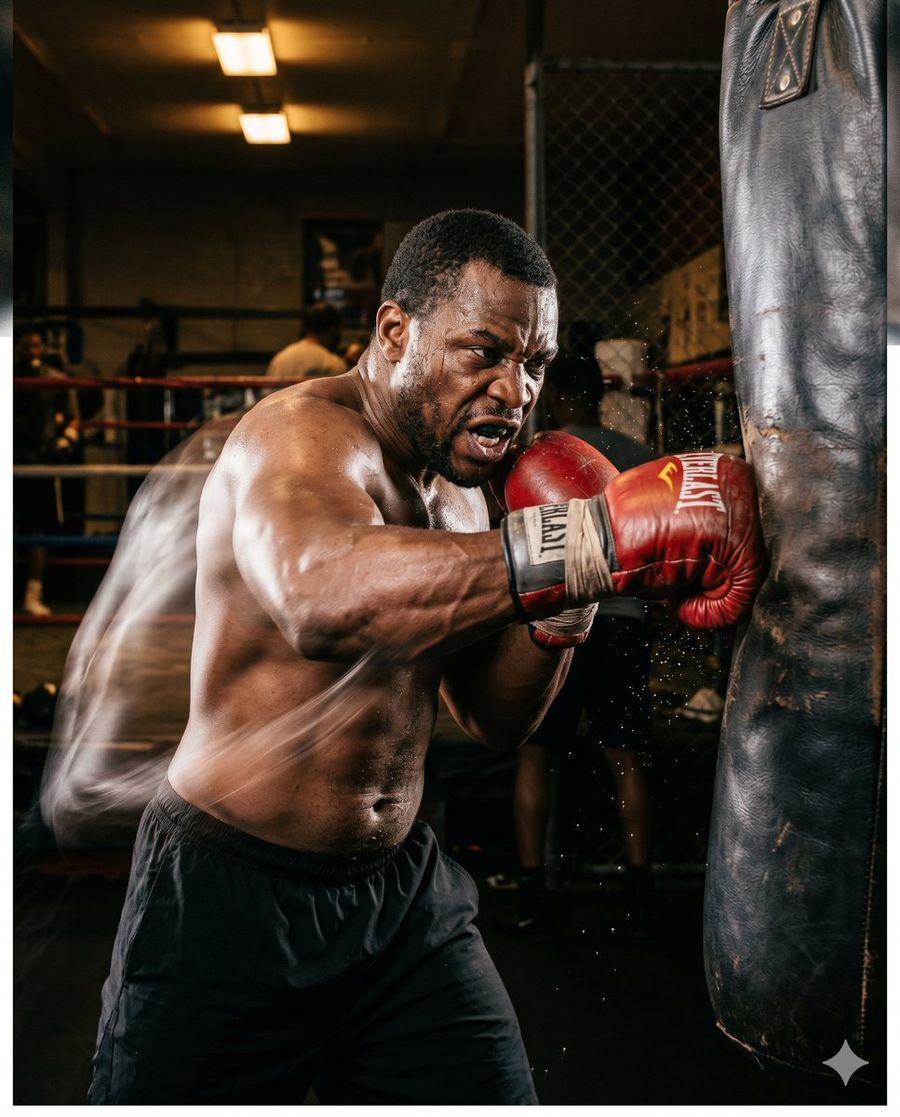 Boxer Training Action Shot — generated with Nano Banana Pro