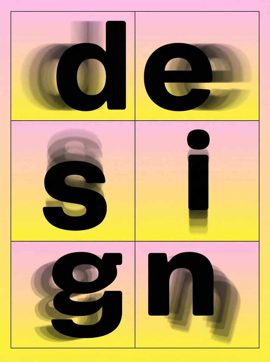 Brutalist Directional Blur Typography Poster Prompt — Nano Banana Pro image prompt example
