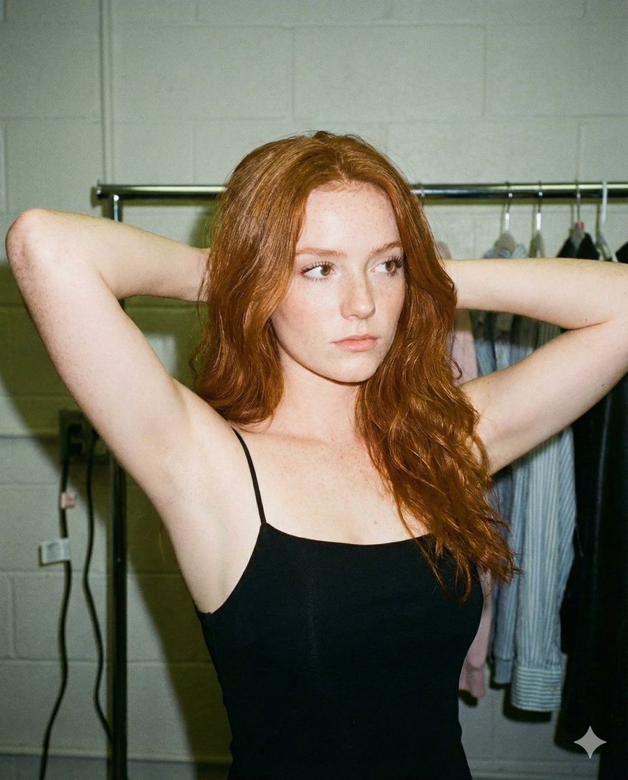 Candid Backstage Flash Portrait — Nano Banana Pro image prompt example