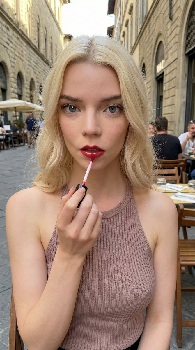 Candid Cafe Beauty Portrait — Nano Banana Pro image prompt example