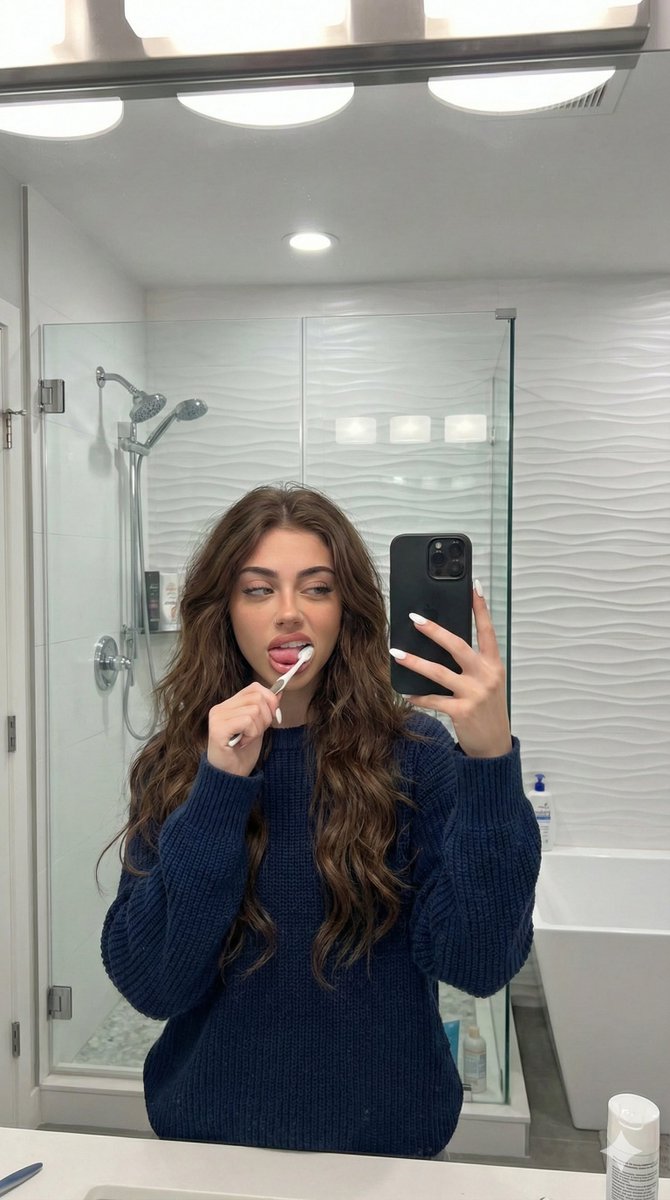 Candid Mirror Selfie Prompt For Image Generation — Nano Banana Pro image prompt example