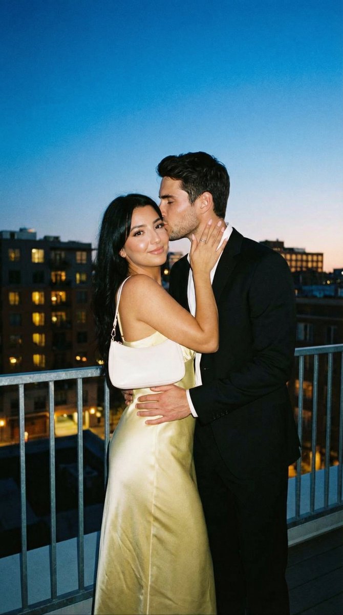 Candid Rooftop Kiss With Direct Flash At Blue Hour — Nano Banana Pro image prompt example
