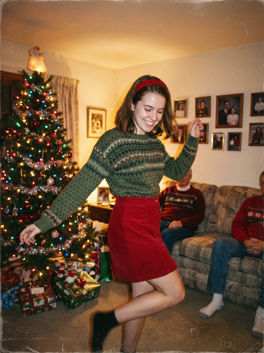 Candid Vintage Holiday Scene Photography Prompt — Nano Banana Pro image prompt example