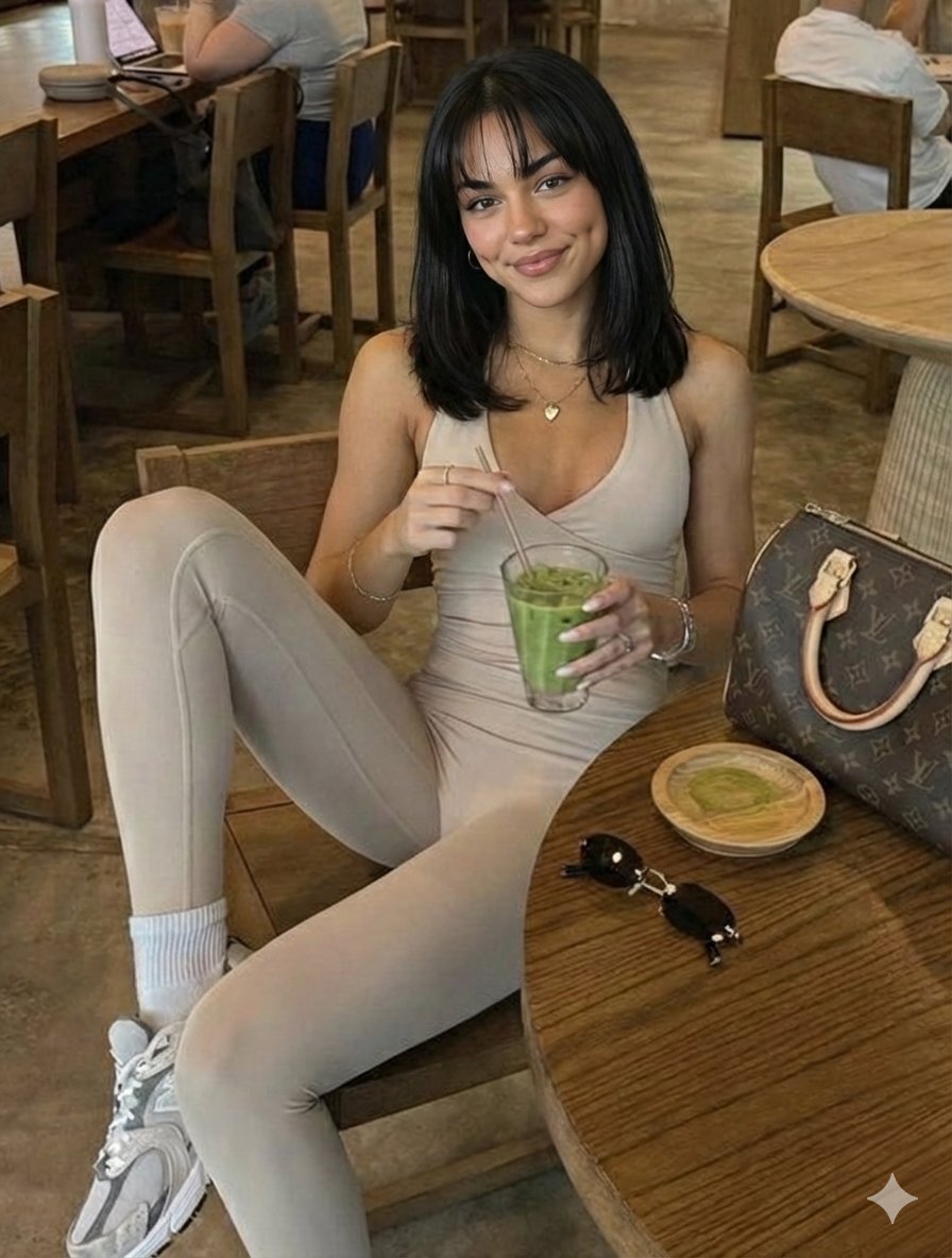 Casual Lifestyle Portrait In Cafe — Nano Banana Pro image prompt example