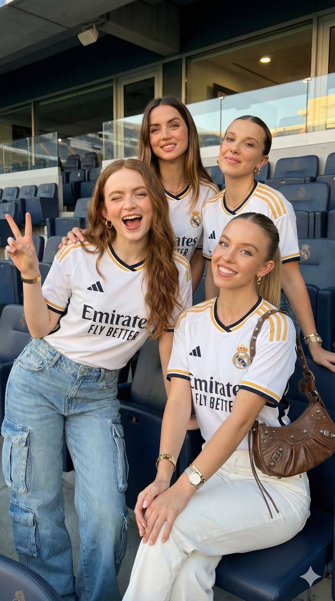 Celebrity Group Portrait In Real Madrid Jerseys — Nano Banana Pro image prompt example