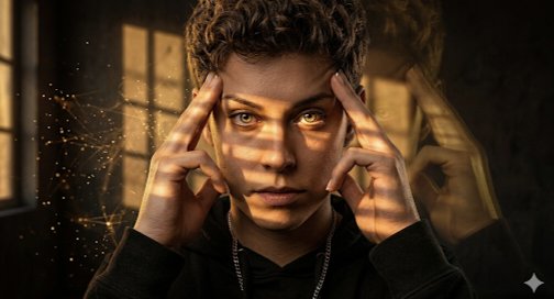 Chiaroscuro Psychic Concentration Portrait — Nano Banana Pro image prompt example