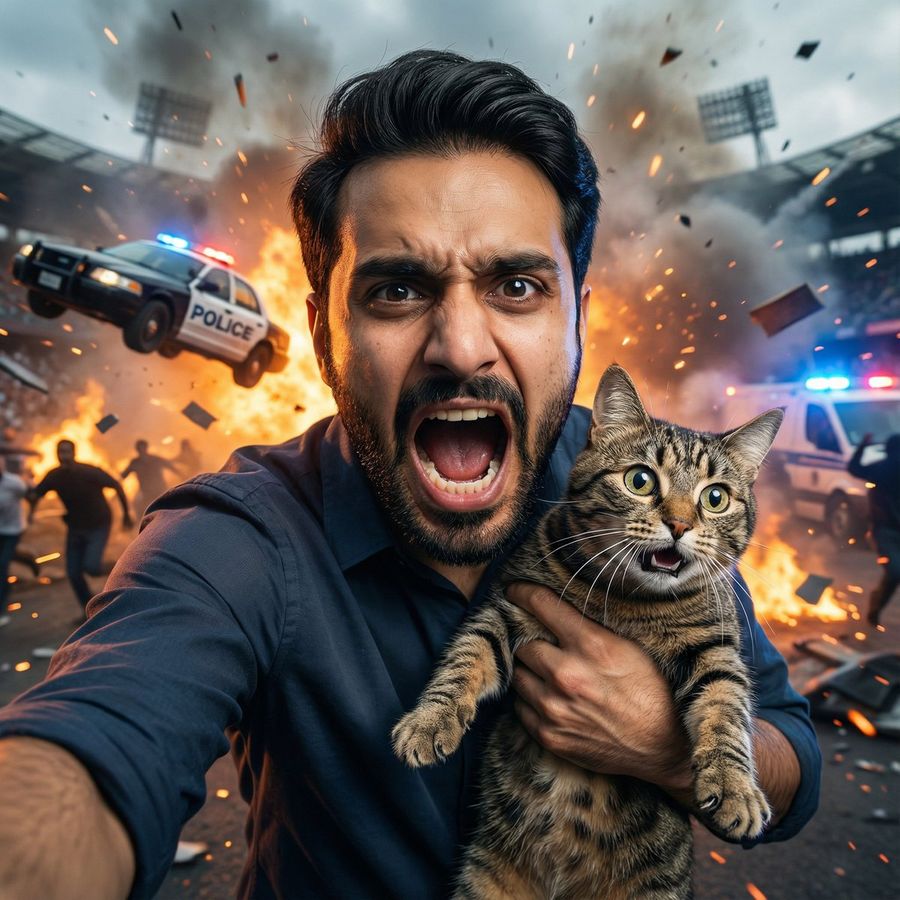 Cinematic Action Scene Identity Preservation Prompt — Nano Banana Pro image prompt example