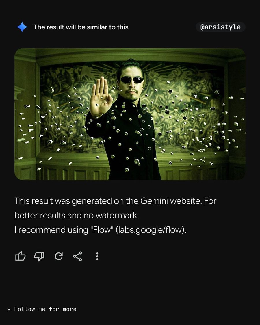 Cinematic Action Shot With Suspended Projectiles — Nano Banana Pro image prompt example