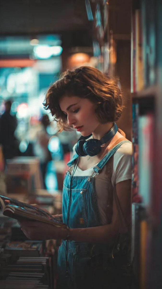 Cinematic Bookstore Lifestyle Film Still Prompt — Nano Banana Pro image prompt example