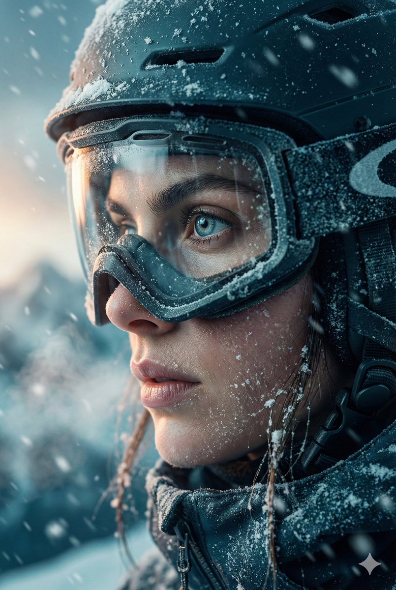 Cinematic Close Up Portrait Prompt Of Winter Sports Athlete — Nano Banana Pro image prompt example