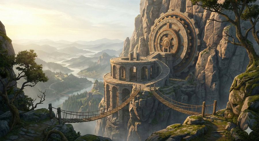 Cinematic Concept Art For Ancient Astronomical Observatory — Nano Banana Pro image prompt example