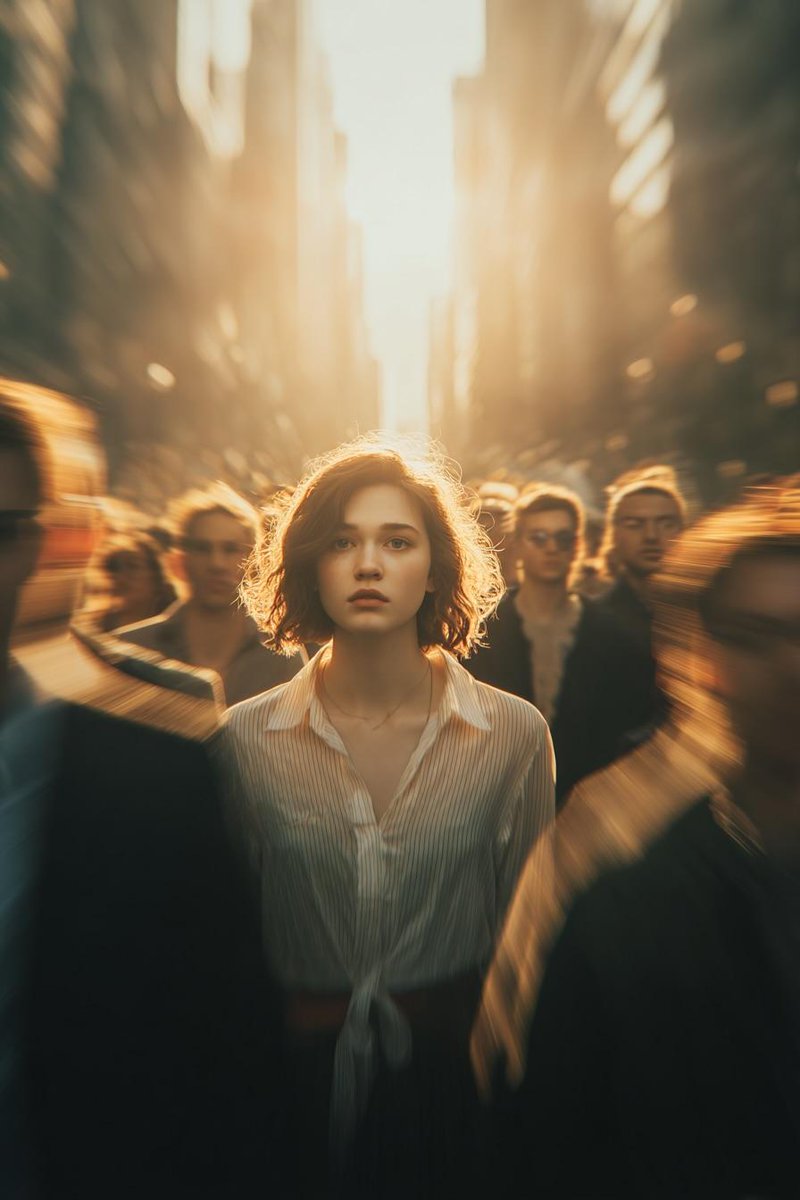 Cinematic Conceptual Portrait With Radial Motion Blur — Nano Banana Pro image prompt example