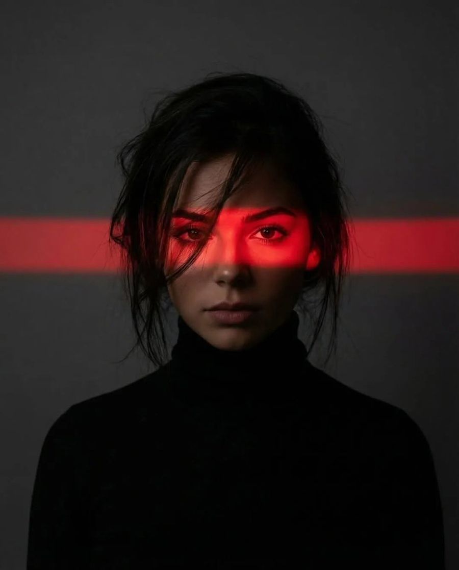 Cinematic Cyberpunk Portrait Pair — Nano Banana Pro image prompt example