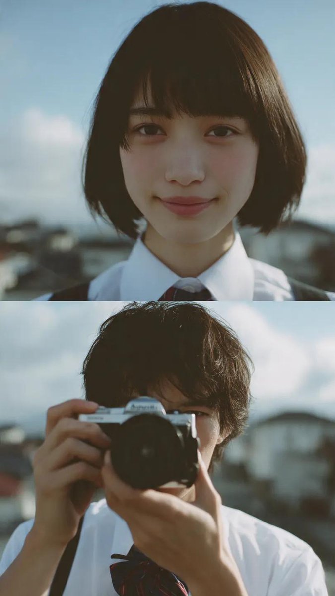 Cinematic Diptych Of Teenagers On A Rooftop — Nano Banana Pro image prompt example