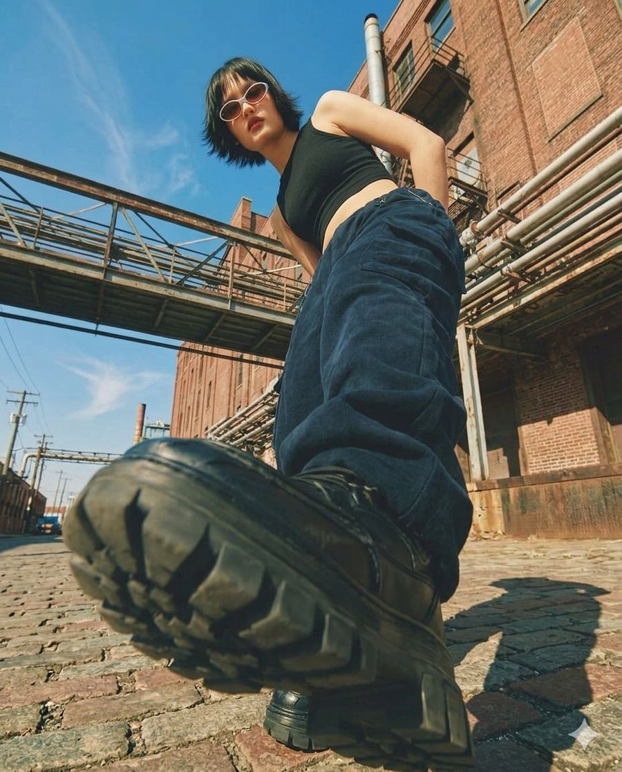 Cinematic Industrial Fashion Prompts — Nano Banana Pro image prompt example