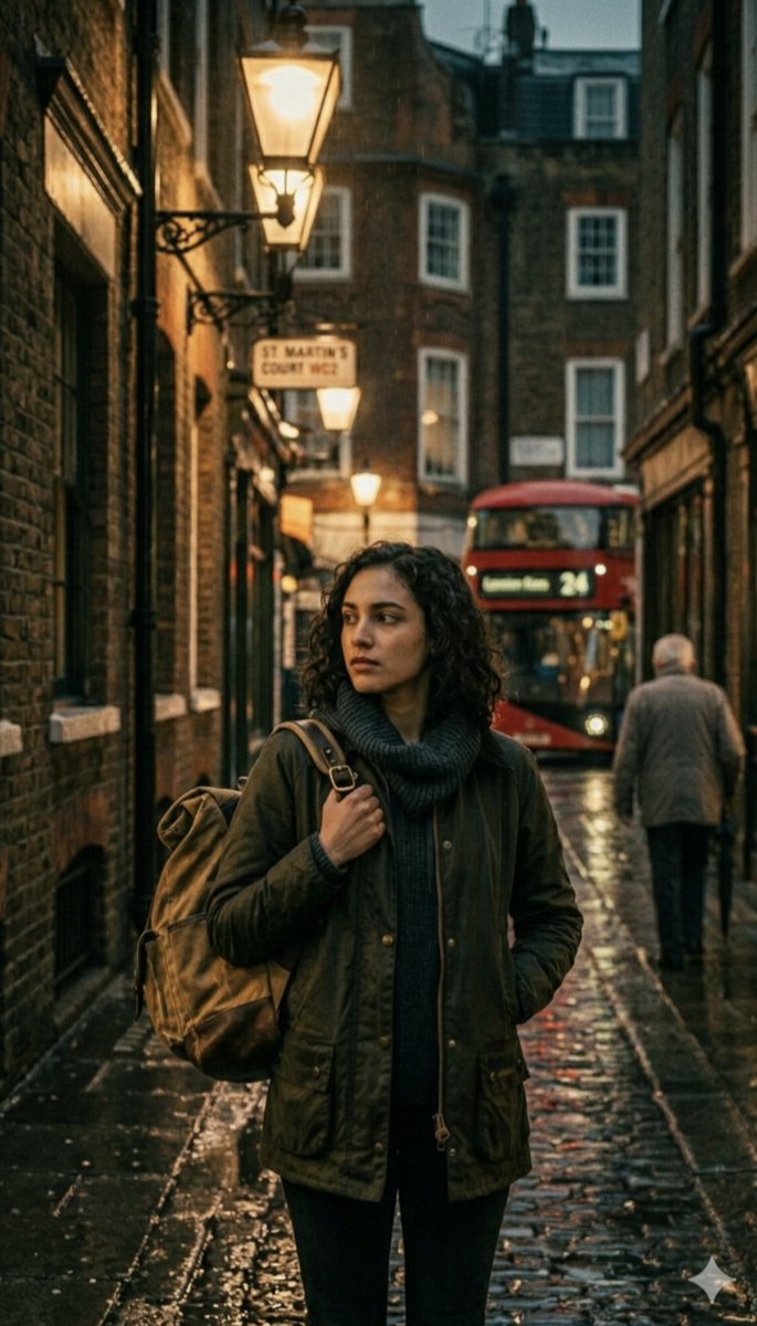 Cinematic London Rain Street Photography — generated with Nano Banana Pro