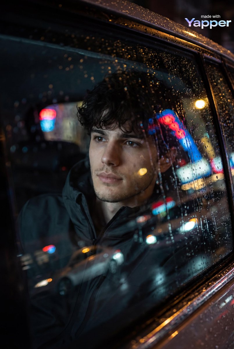 Cinematic Photo Inside A Car At Night With Rain — Nano Banana Pro image prompt example