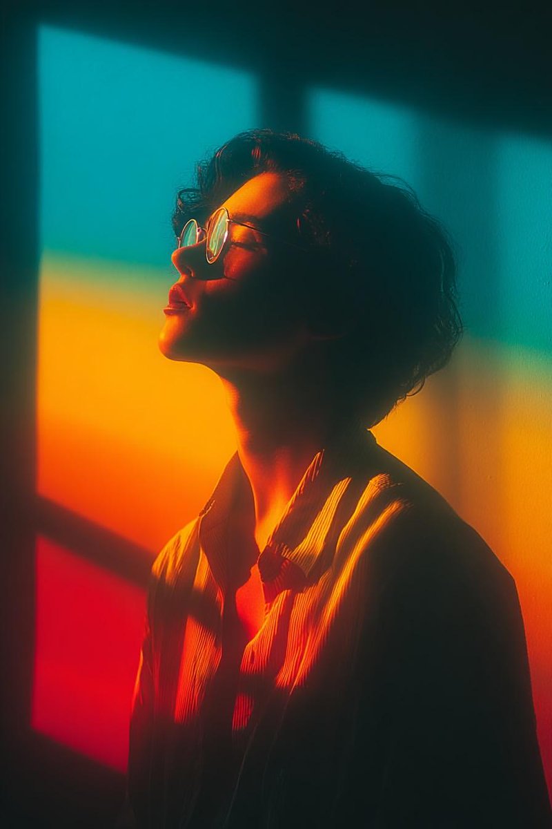 Cinematic Portrait With Geometric Window Light — Nano Banana Pro image prompt example