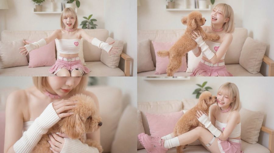 Cinematic Scene Of Person Hugging A Toy Poodle — Nano Banana Pro image prompt example