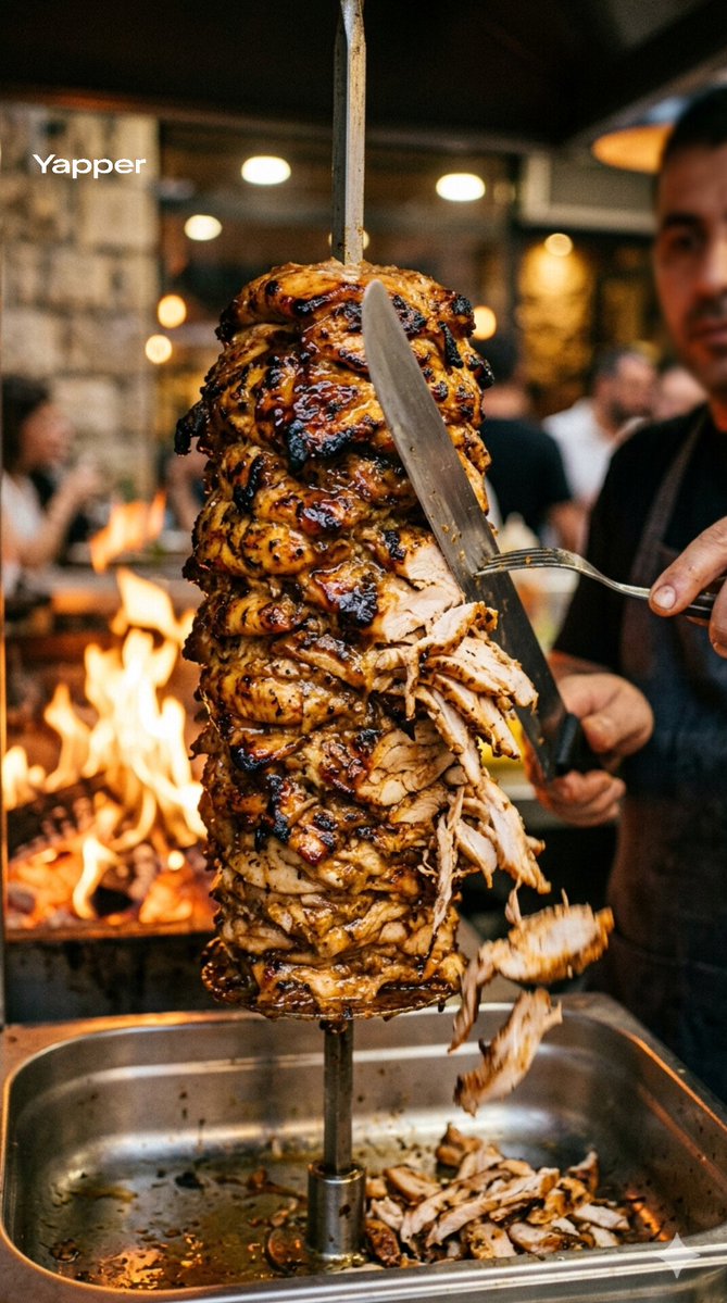 Cinematic Shawarma Rotisserie Shot — generated with Nano Banana Pro