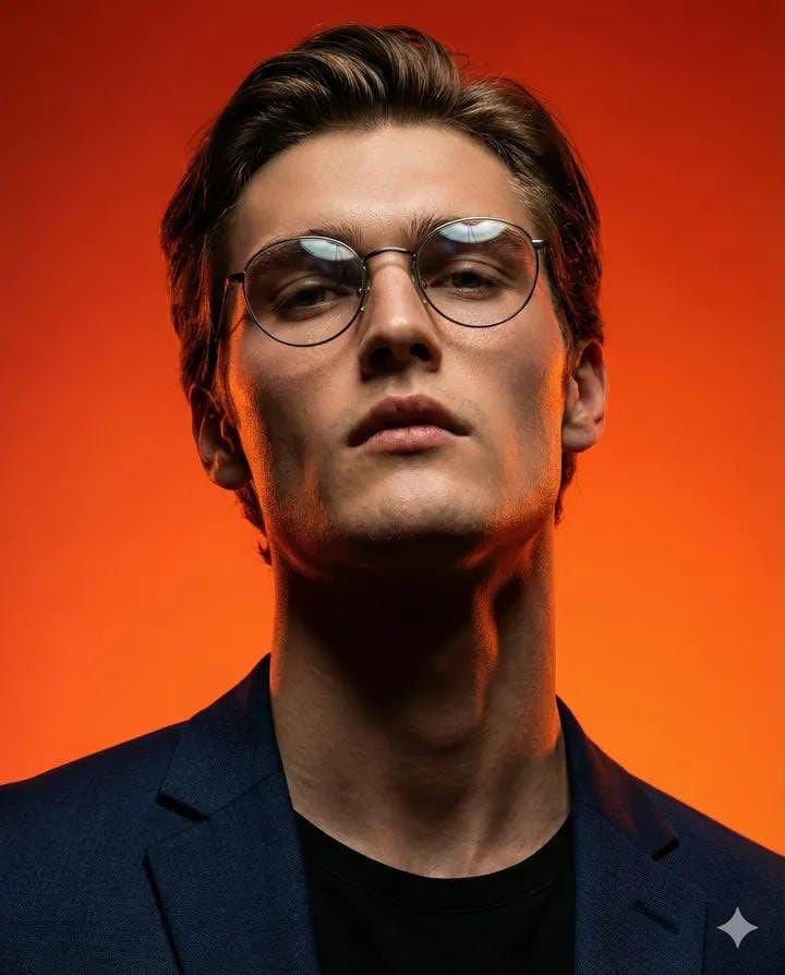 Cinematic Studio Portrait Of An Intellectual Man — Nano Banana Pro image prompt example