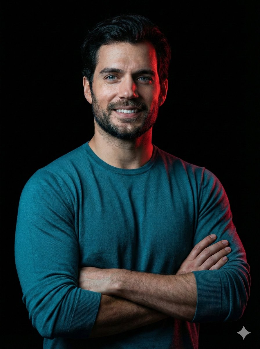 Cinematic Studio Portrait With Exact Facial Match — Nano Banana Pro image prompt example