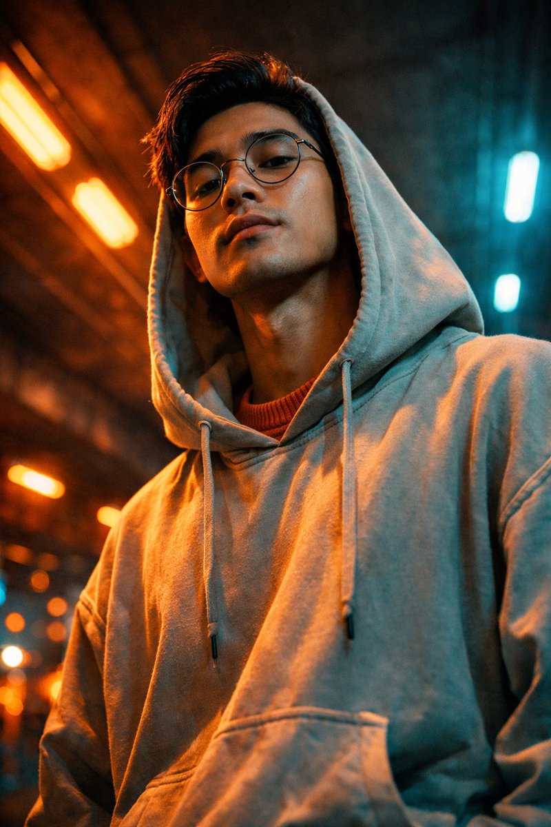 Cinematic Urban Portrait With Neon Lighting — Nano Banana Pro image prompt example