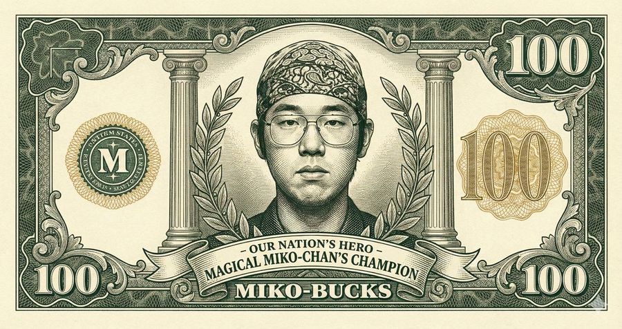 Classic Anime Nerd Otaku In The Style Of Currency — Nano Banana Pro image prompt example