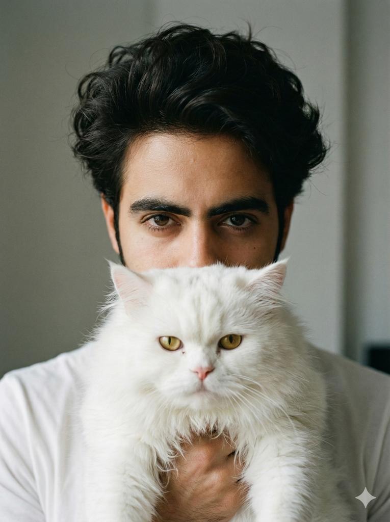 Close Up Portrait With Persian Cat — Nano Banana Pro image prompt example