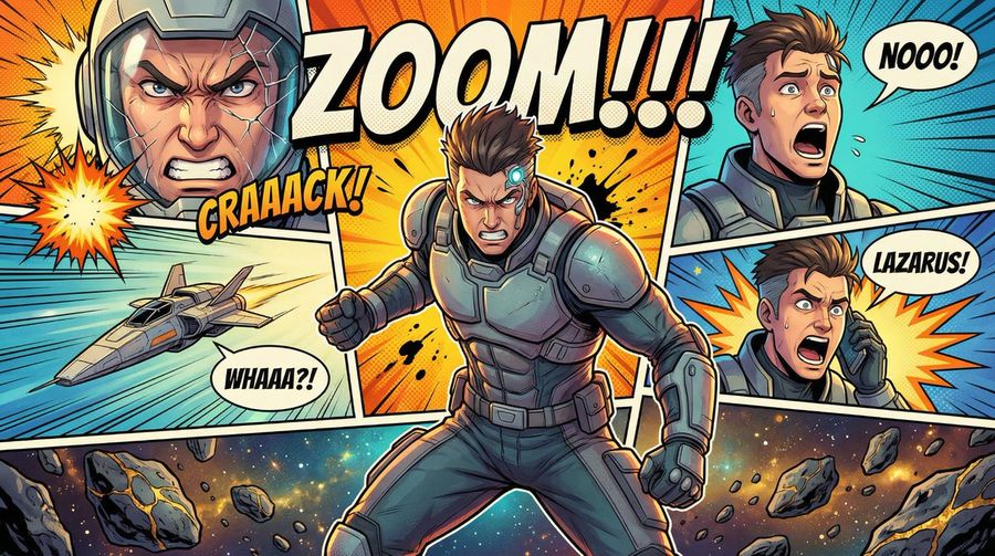 Comic Book Poster Illustration Template — Nano Banana Pro image prompt example