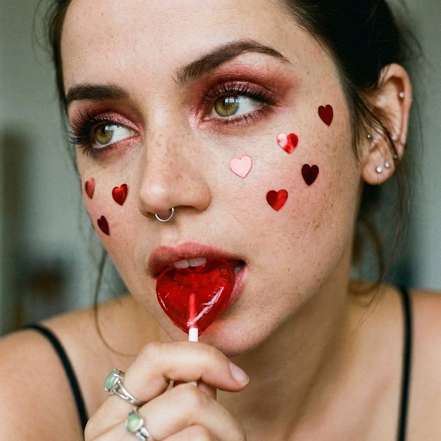 Coquette Soft Grunge Portrait With Lollipop Json — Nano Banana Pro image prompt example