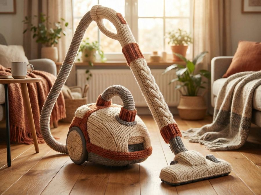 Cozy Knit Industrial Design Prompt — Nano Banana Pro image prompt example