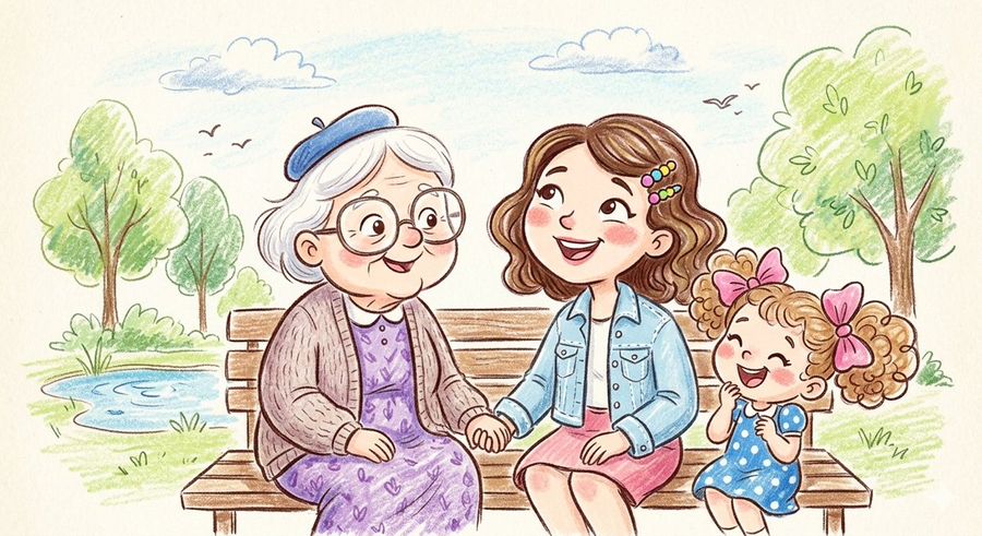 Crayon Pencil Sketch Family Picnic — Nano Banana Pro image prompt example