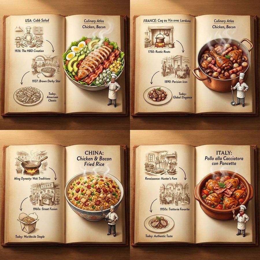 Culinary Atlas Grid 3d Pop Up Recipe Dioramas — Nano Banana Pro image prompt example
