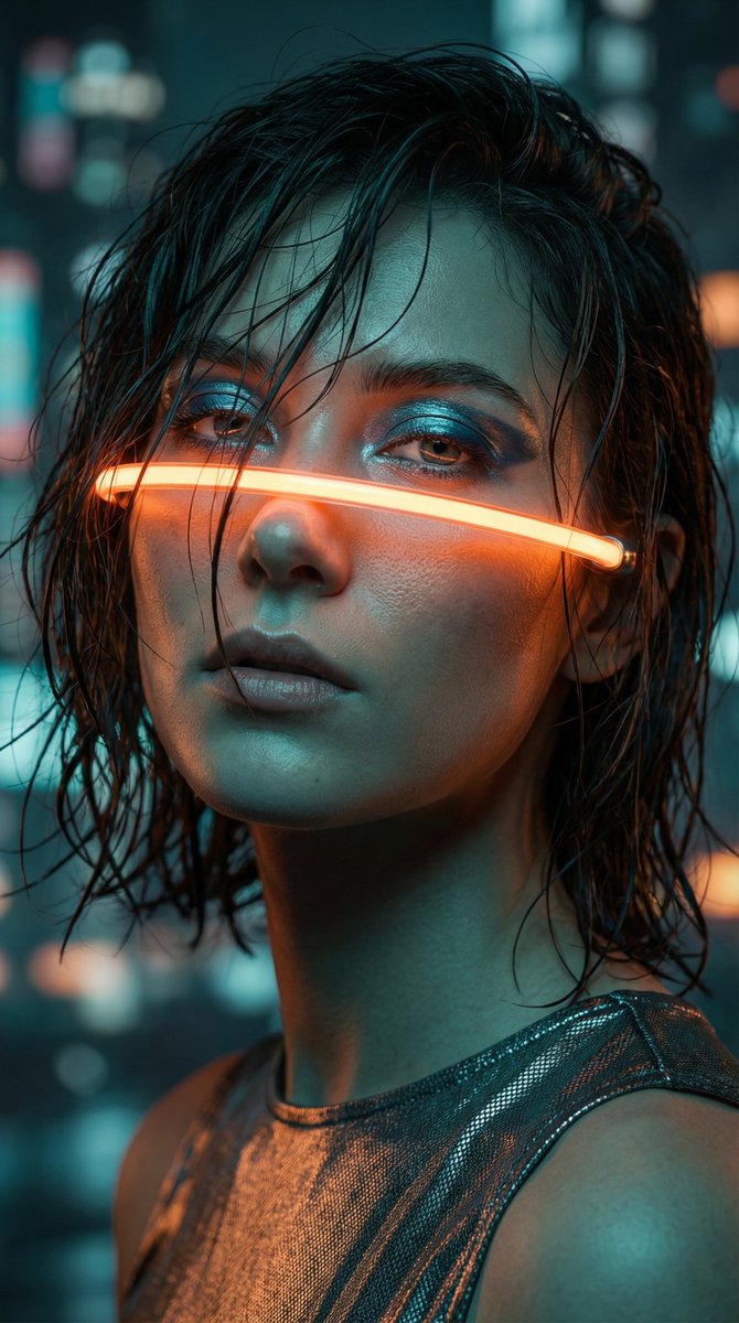 Cyberpunk High Fashion Portrait Prompt — Nano Banana Pro image prompt example