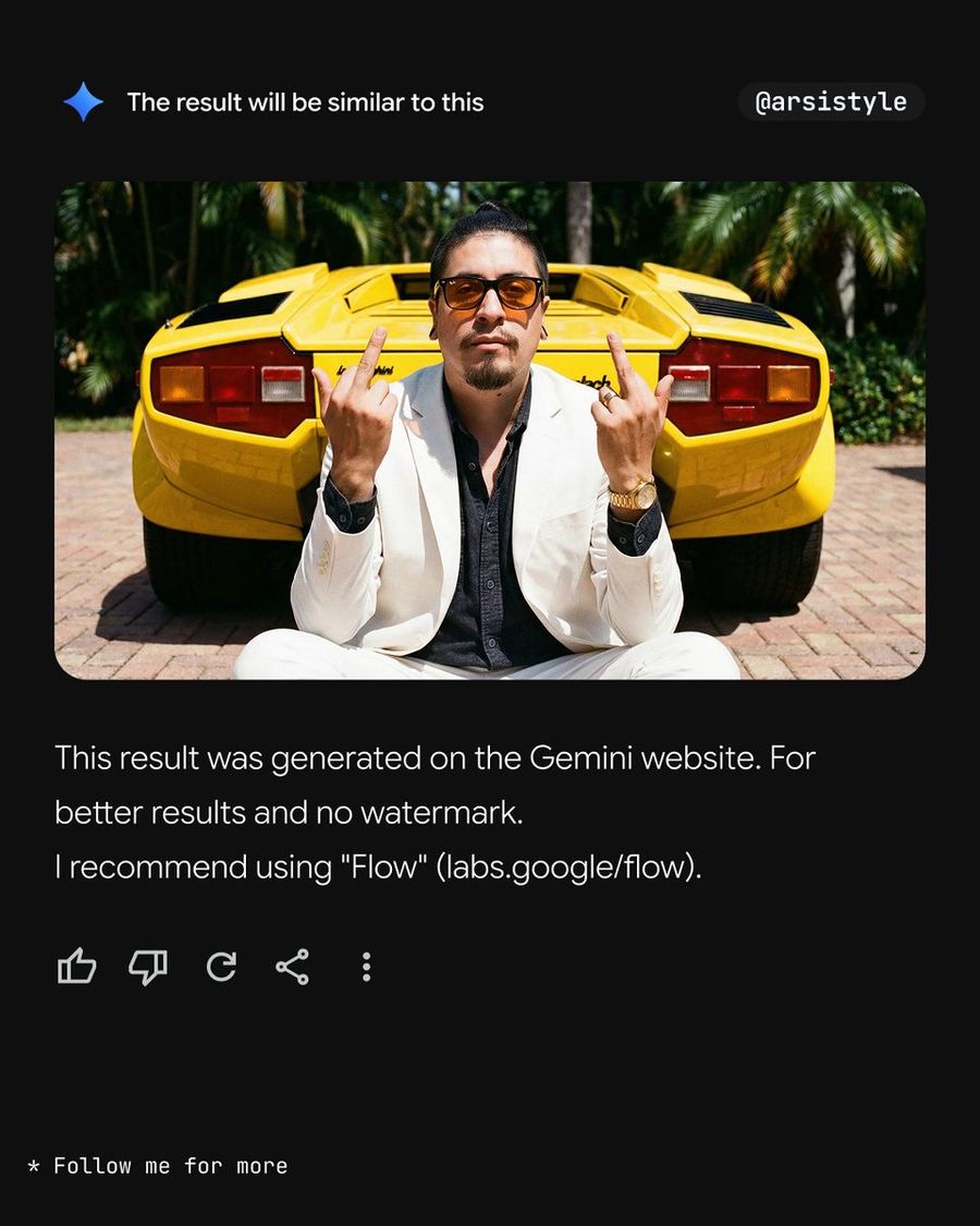 Defiant Subject With Vintage Sports Car — Nano Banana Pro image prompt example