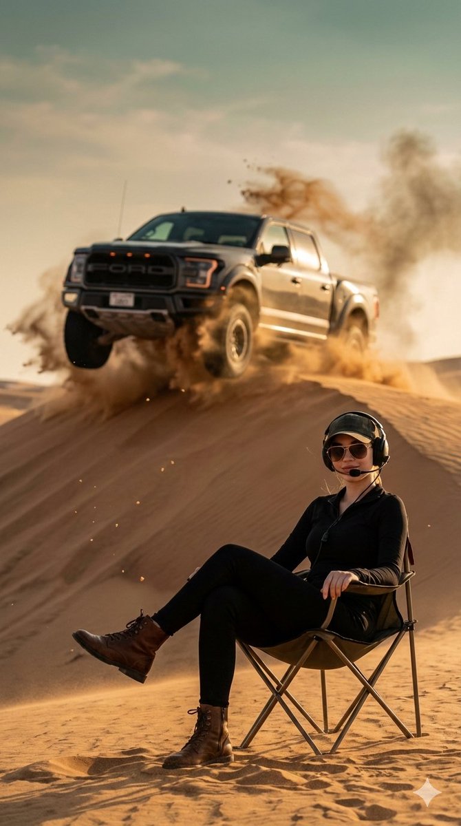 Desert Action Photography Prompt With Identity Lock — Nano Banana Pro image prompt example