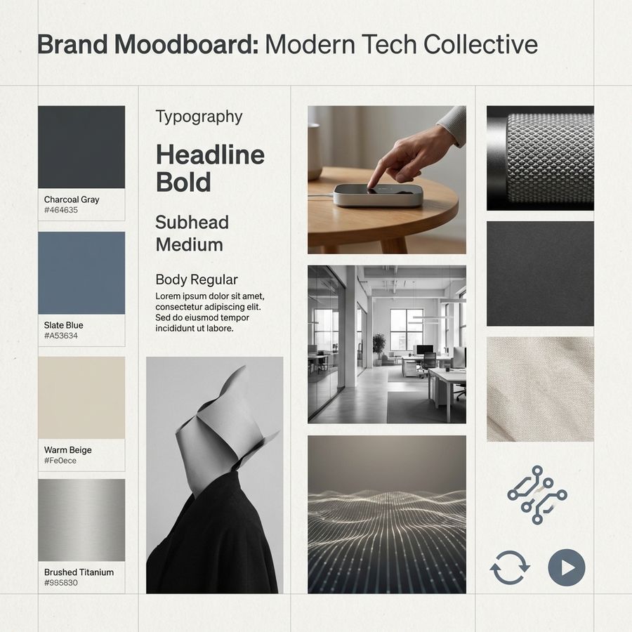 Designer Grade Brand Moodboard Generation Prompt — Nano Banana Pro image prompt example