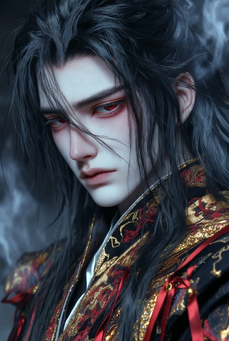 Detailed Cinematic Wuxia Scene Prompt Dark Raven Vs  Azure Frost — Nano Banana Pro image prompt example