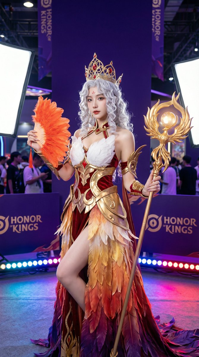 Detailed Photorealistic Cosplay Portrait Prompt Phoenix Theme — Nano Banana Pro image prompt example