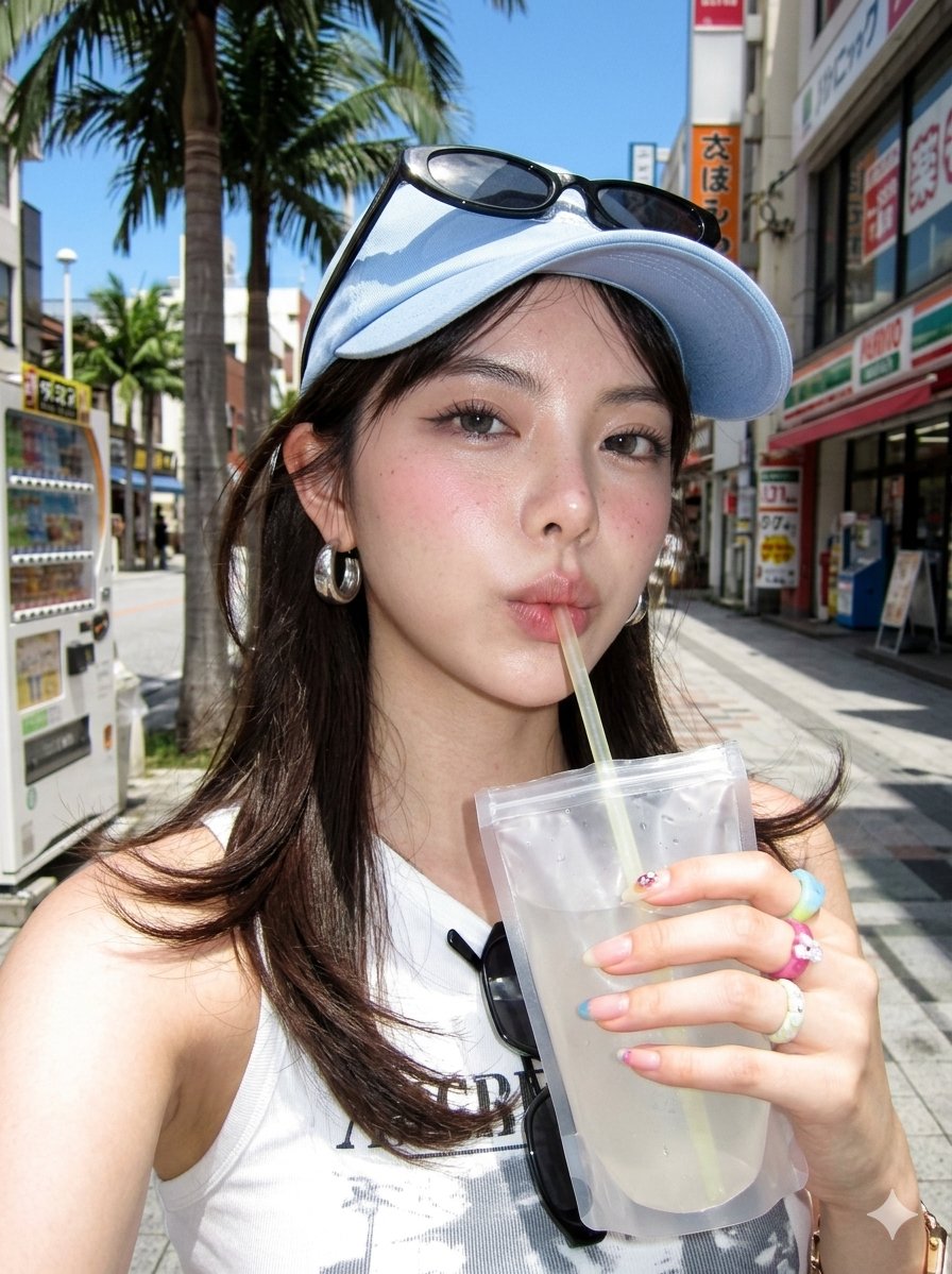 Douyin Glass Skin Selfie — Nano Banana Pro image prompt example